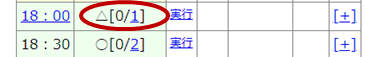 自動的に他科の18:00の枠数が-1になる